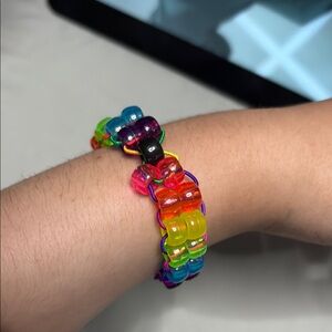 Rainbow Kandi cuff handmade